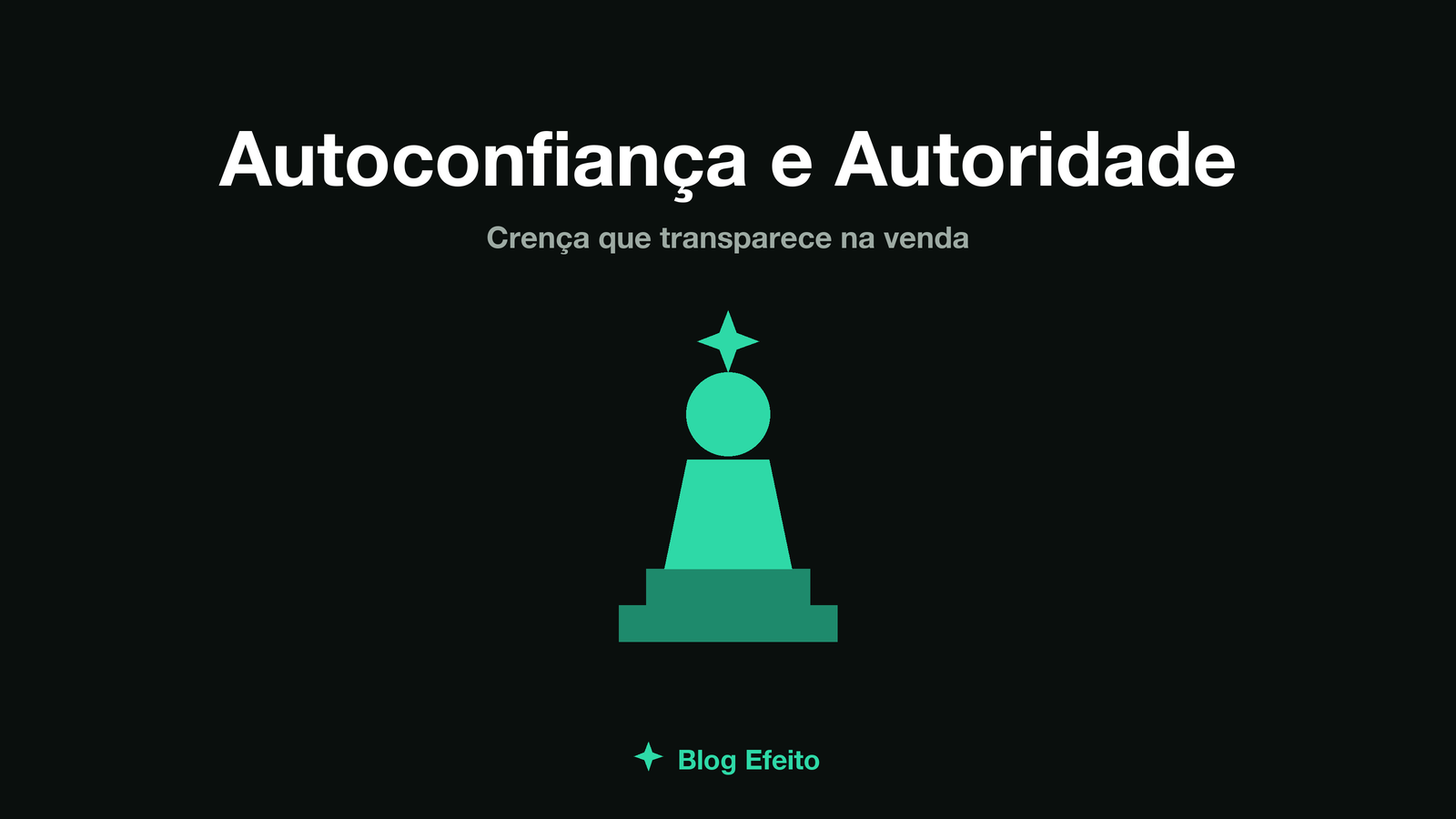 Capa do artigo Autoconfiança e Autoridade: uma figura firme irradiando ondas concêntricas de luz, arte abstrata em tons de verde sobre fundo escuro
