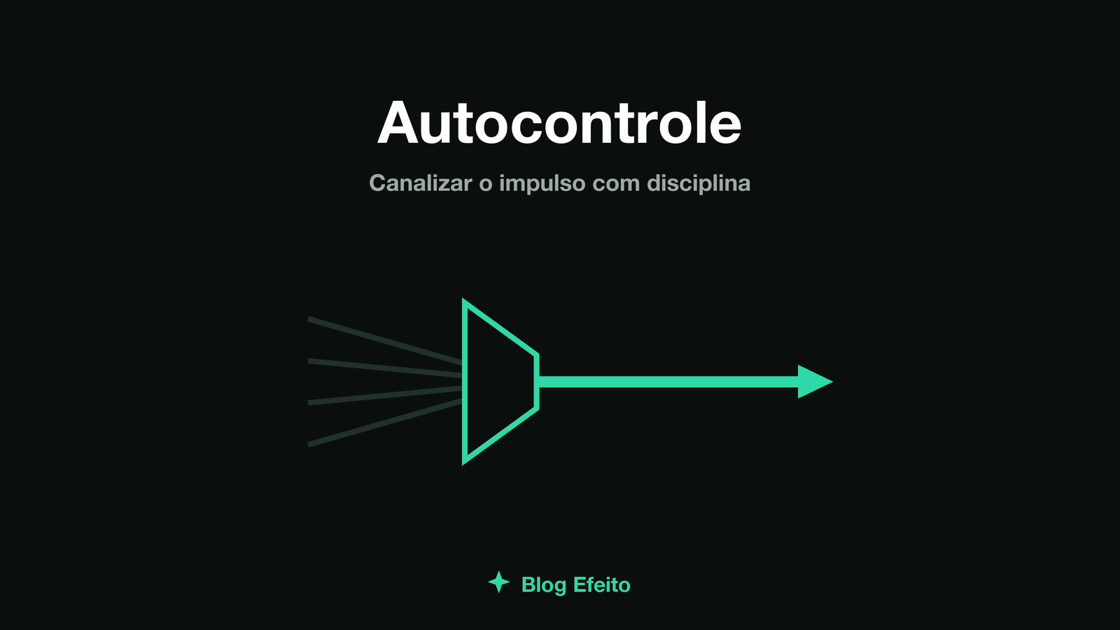 Capa do artigo Autocontrole: arte abstrata em tons de verde sobre fundo escuro