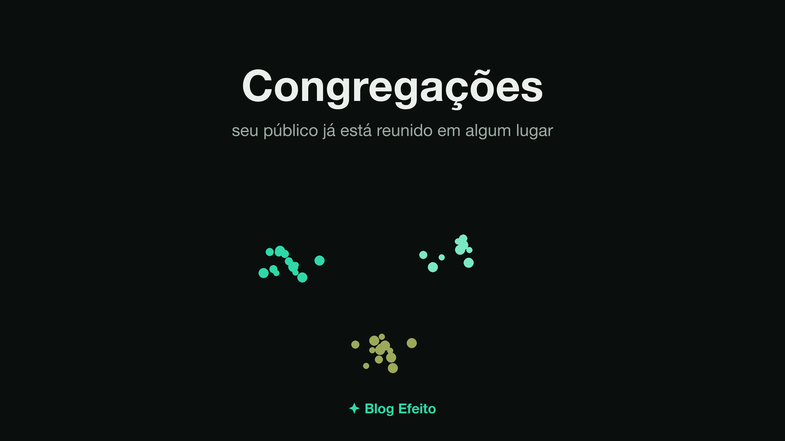 Capa do artigo Congregações: arte abstrata em tons de verde sobre fundo escuro