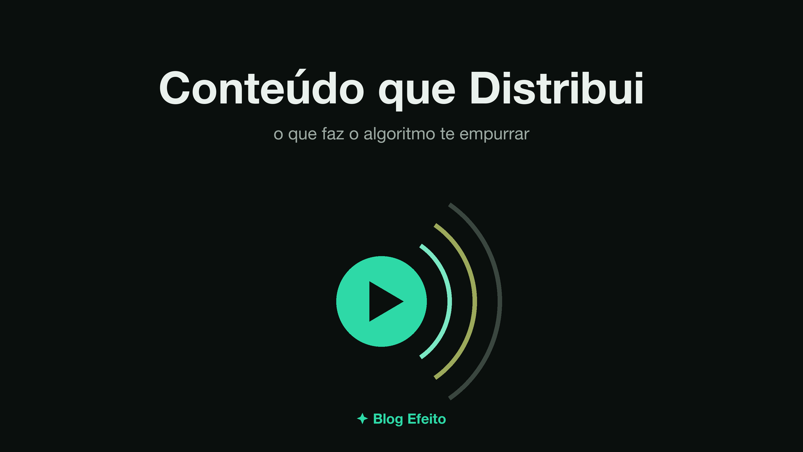 Capa do artigo Conteúdo que Distribui: arte abstrata em tons de verde sobre fundo escuro