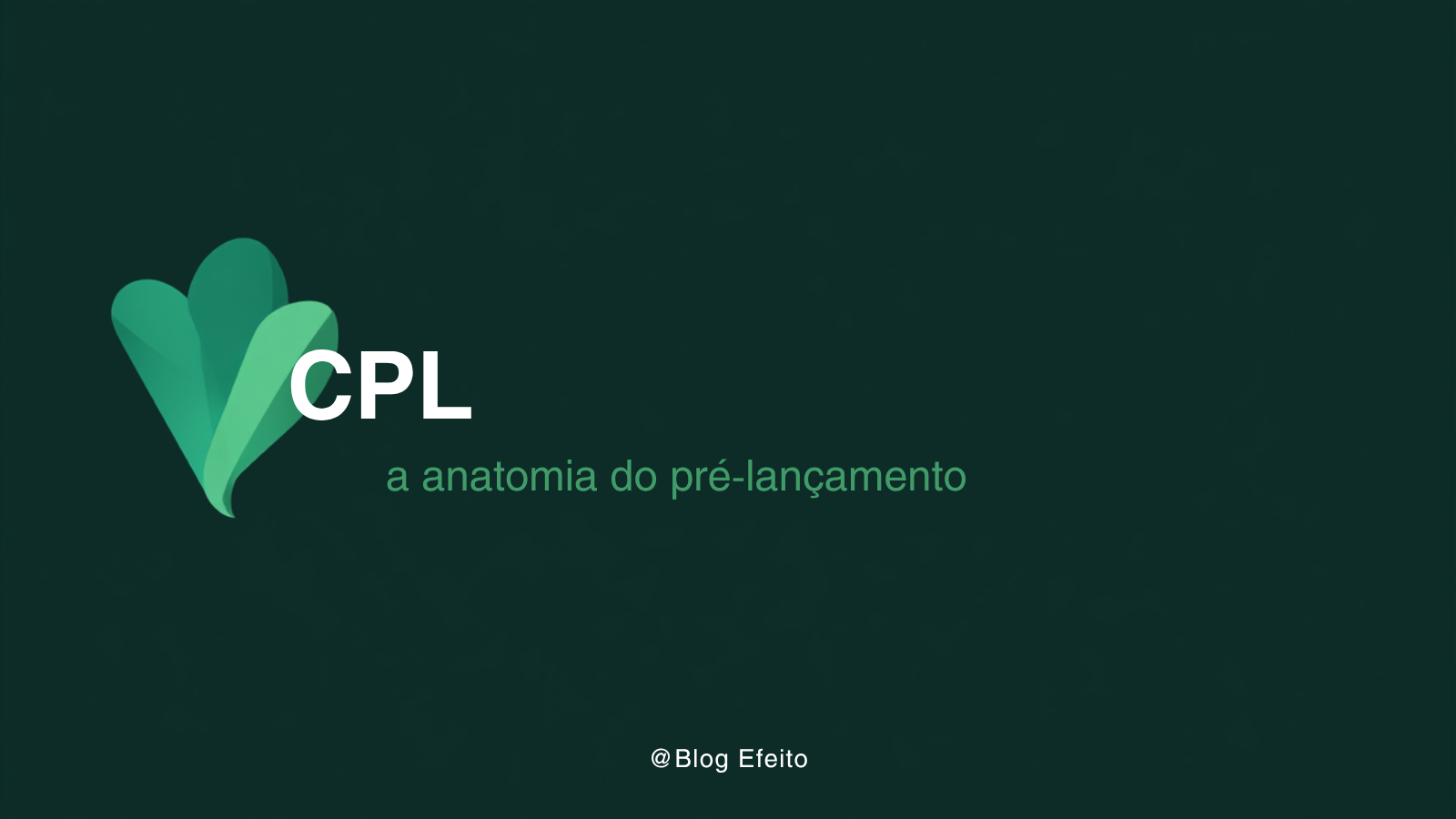 Capa do artigo CPL: título em branco sobre fundo verde-escuro com grafismo abstrato em tons de verde