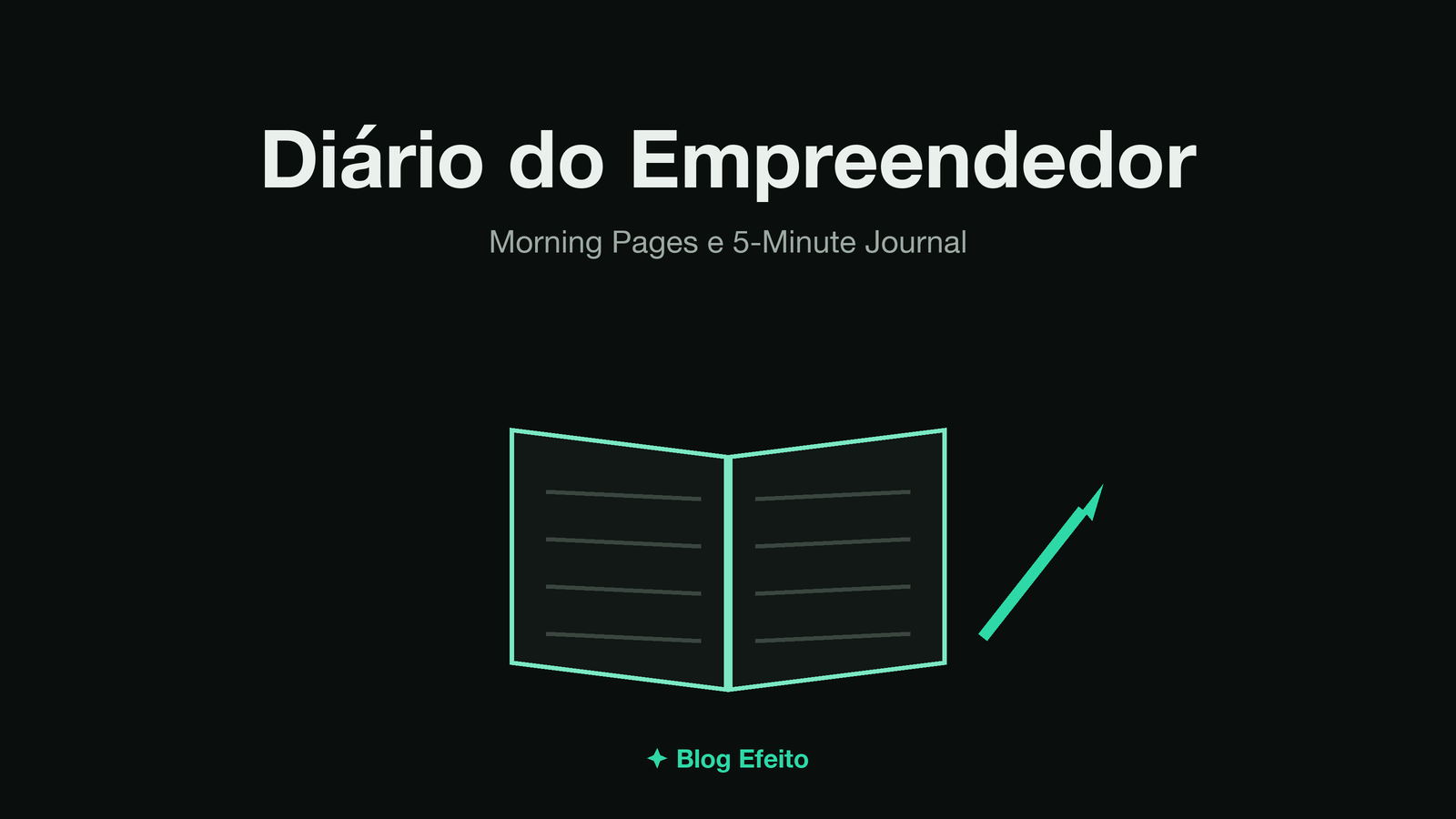 Capa do artigo Diário do Empreendedor: arte abstrata em tons de verde sobre fundo escuro