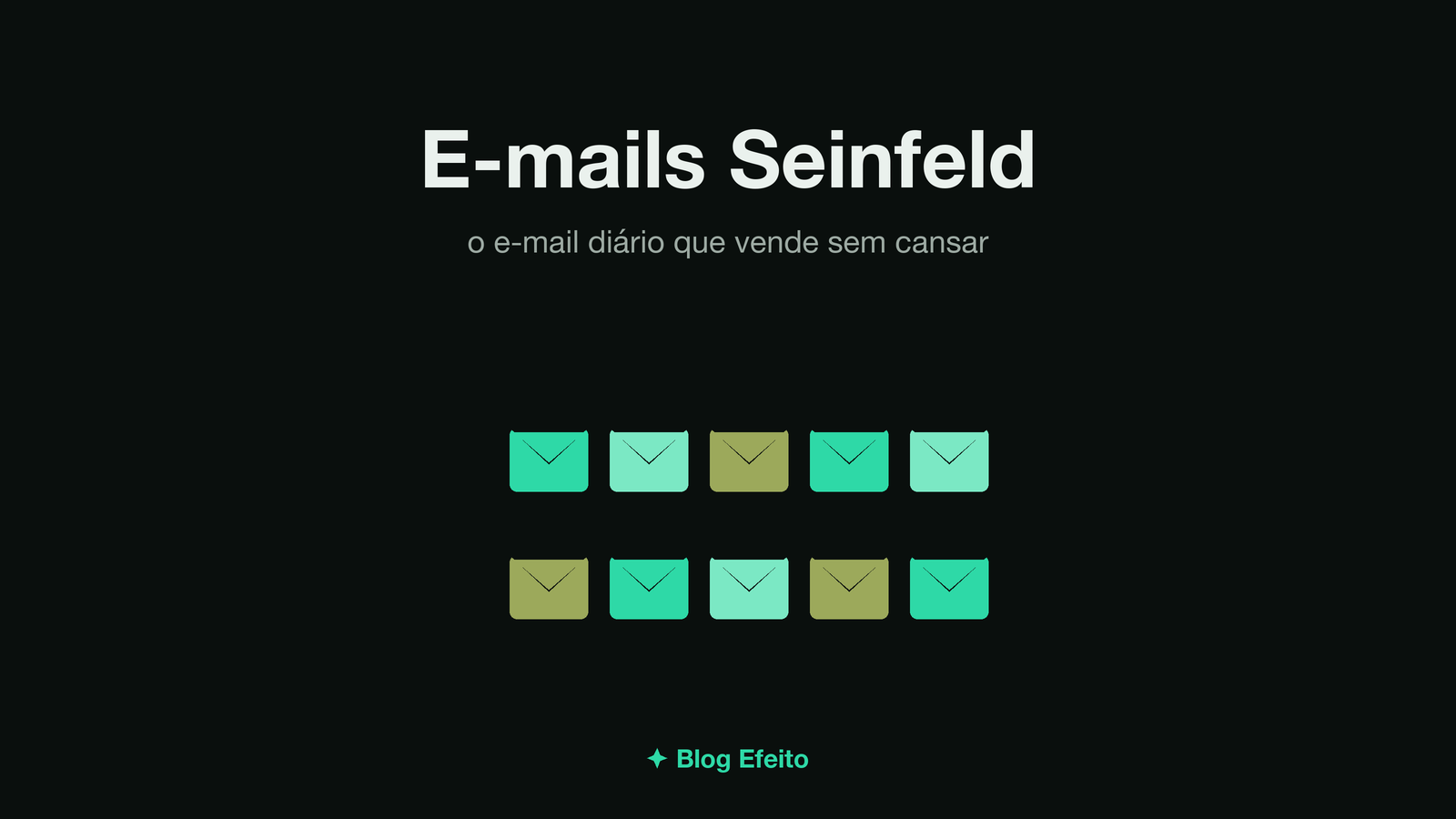 Capa do artigo E-mails Seinfeld: arte abstrata em tons de verde sobre fundo escuro