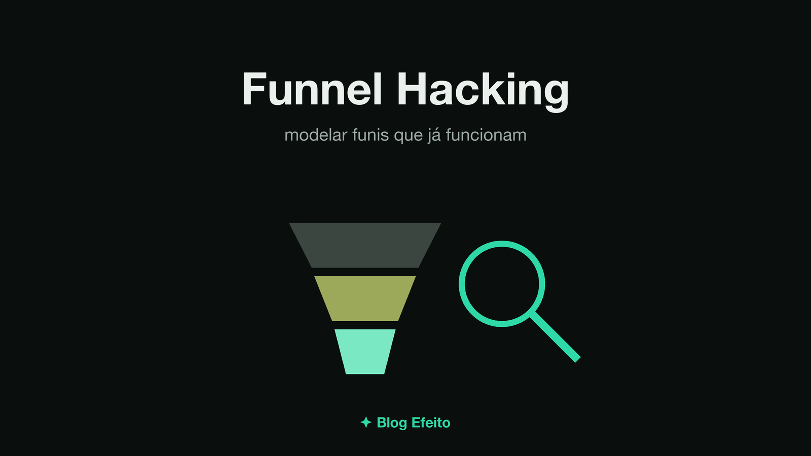 Capa do artigo Funnel Hacking: arte abstrata em tons de verde sobre fundo escuro