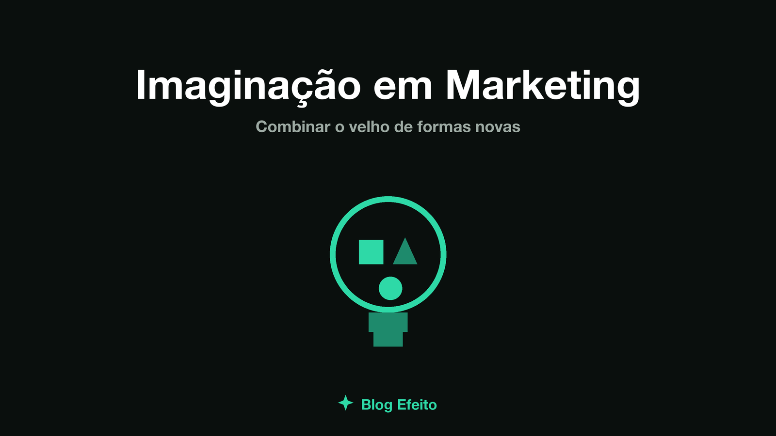 Capa do artigo Imaginação em Marketing: arte abstrata em tons de verde sobre fundo escuro