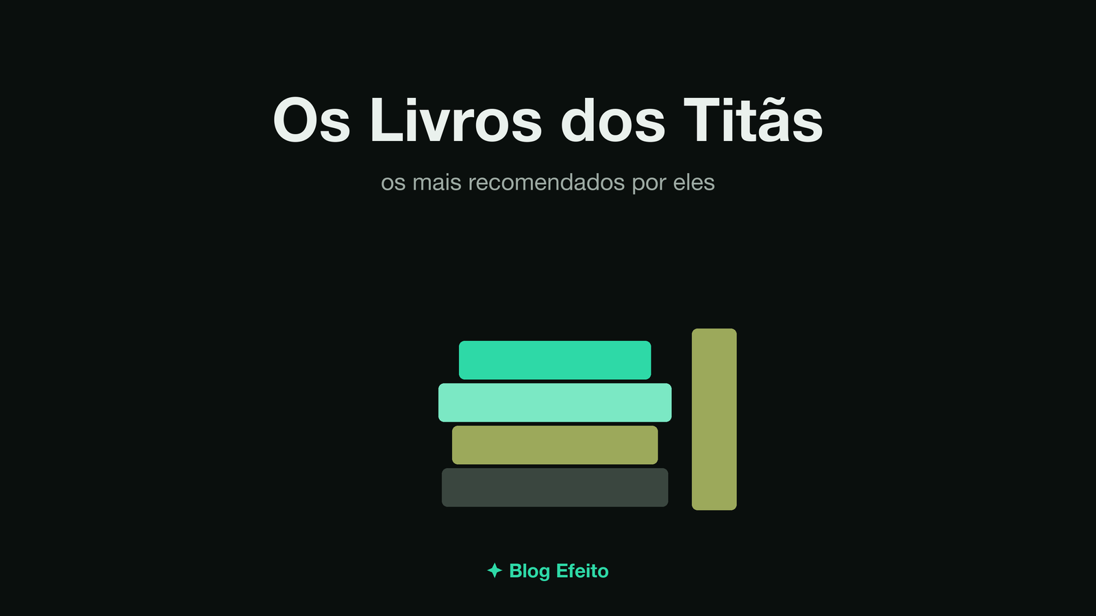 Capa do artigo Livros dos Titãs: arte abstrata em tons de verde sobre fundo escuro