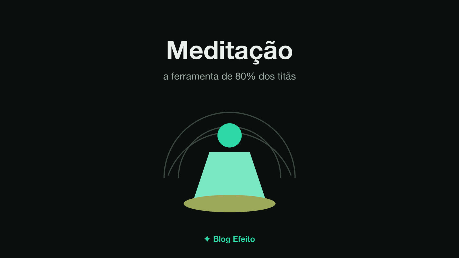 Capa do artigo Meditação para Empreendedores: arte abstrata em tons de verde sobre fundo escuro