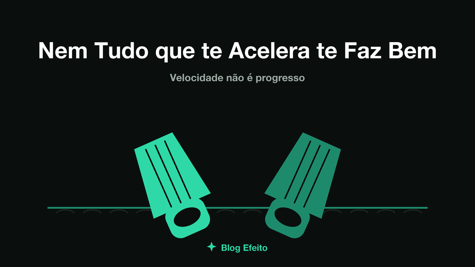 Capa do artigo: um par de nadadeiras na borda de uma piscina, em tons de verde sobre fundo escuro