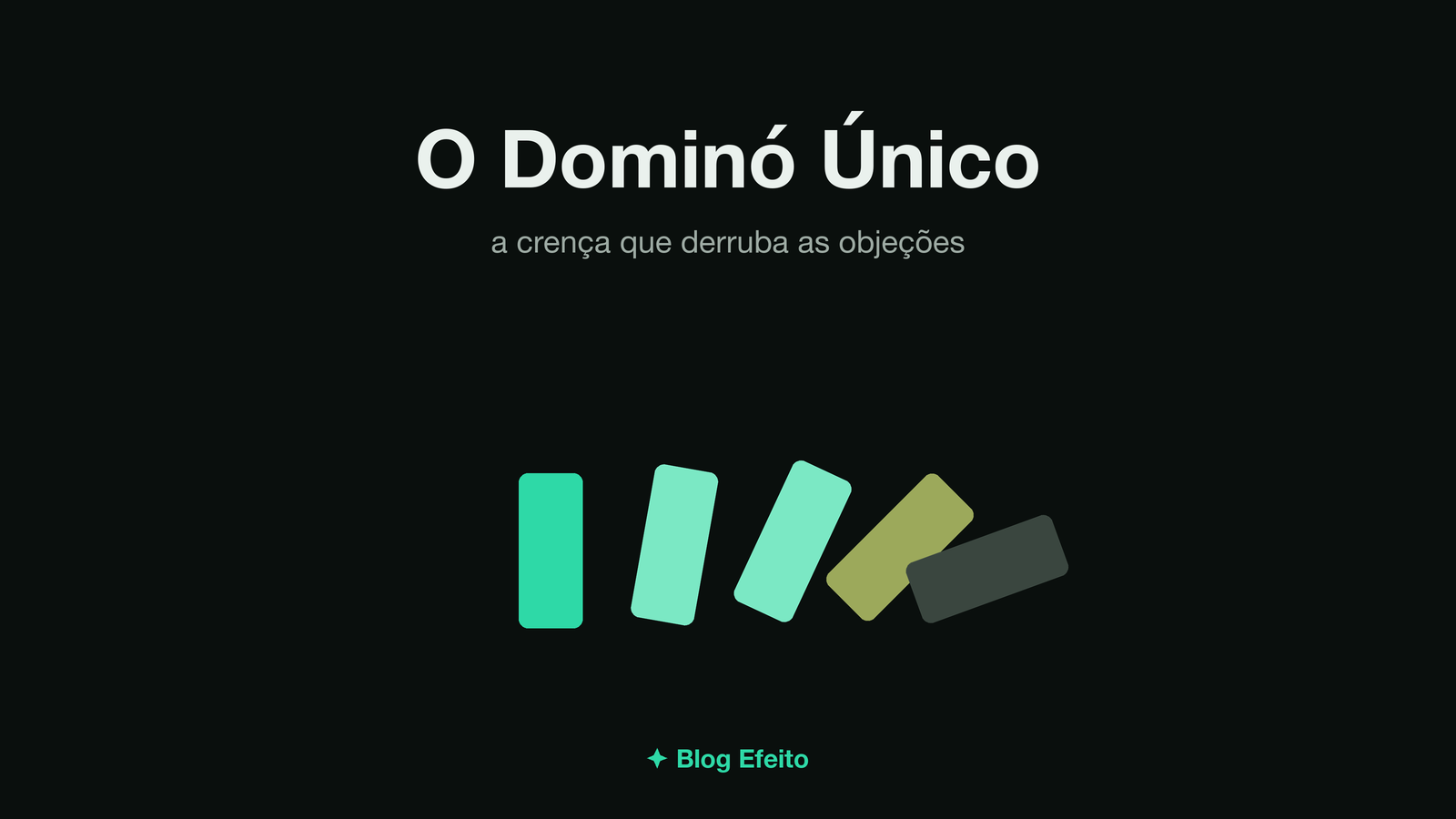 Capa do artigo O Dominó Único: arte abstrata em tons de verde sobre fundo escuro