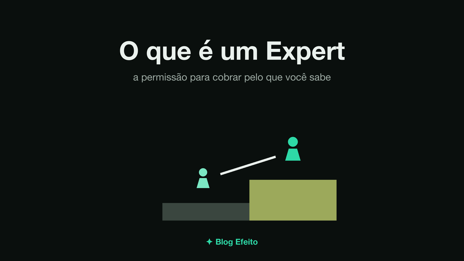 Capa do artigo O que é um Expert: arte abstrata em tons de verde sobre fundo escuro