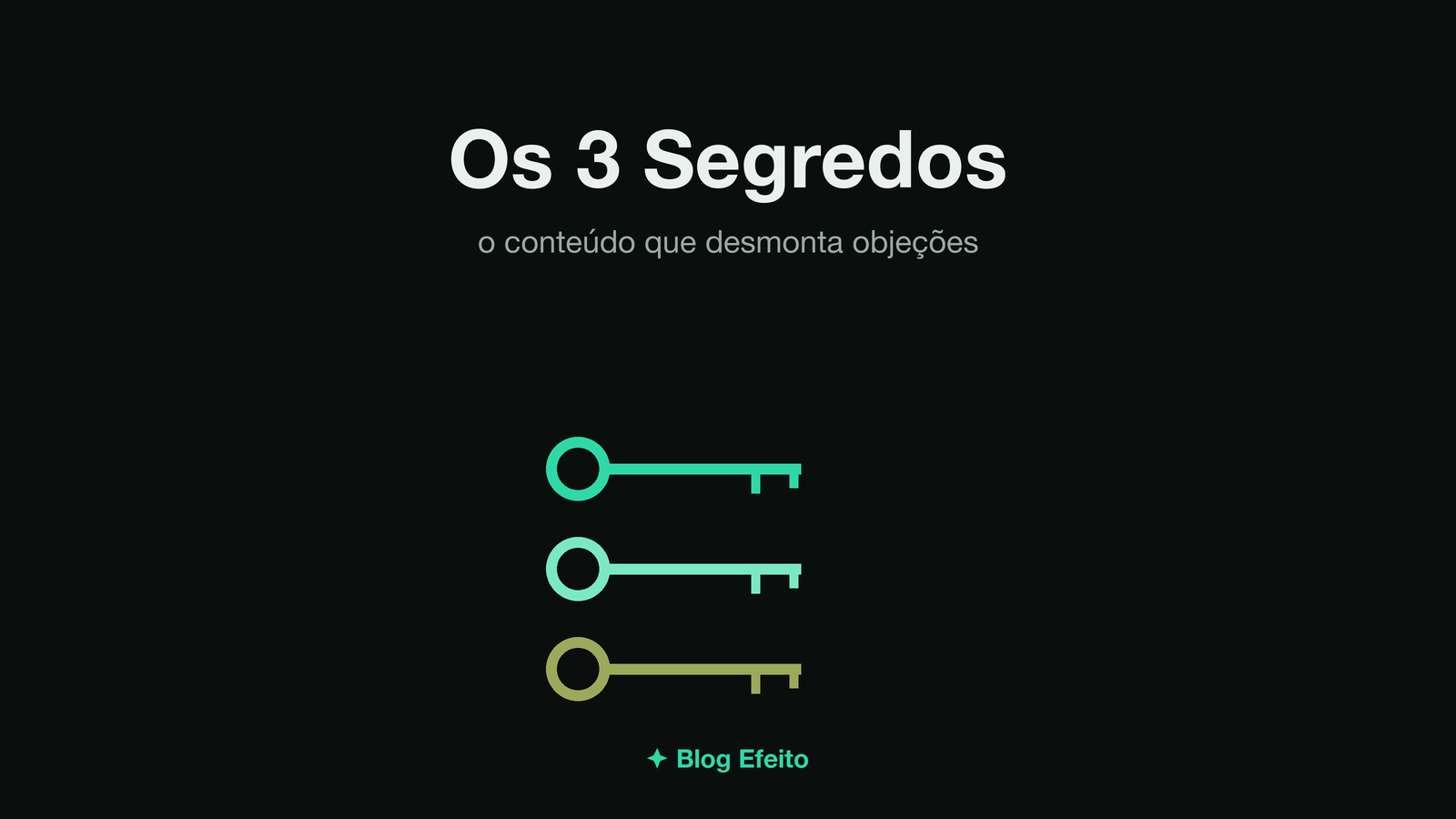 Capa do artigo Os 3 Segredos: arte abstrata em tons de verde sobre fundo escuro