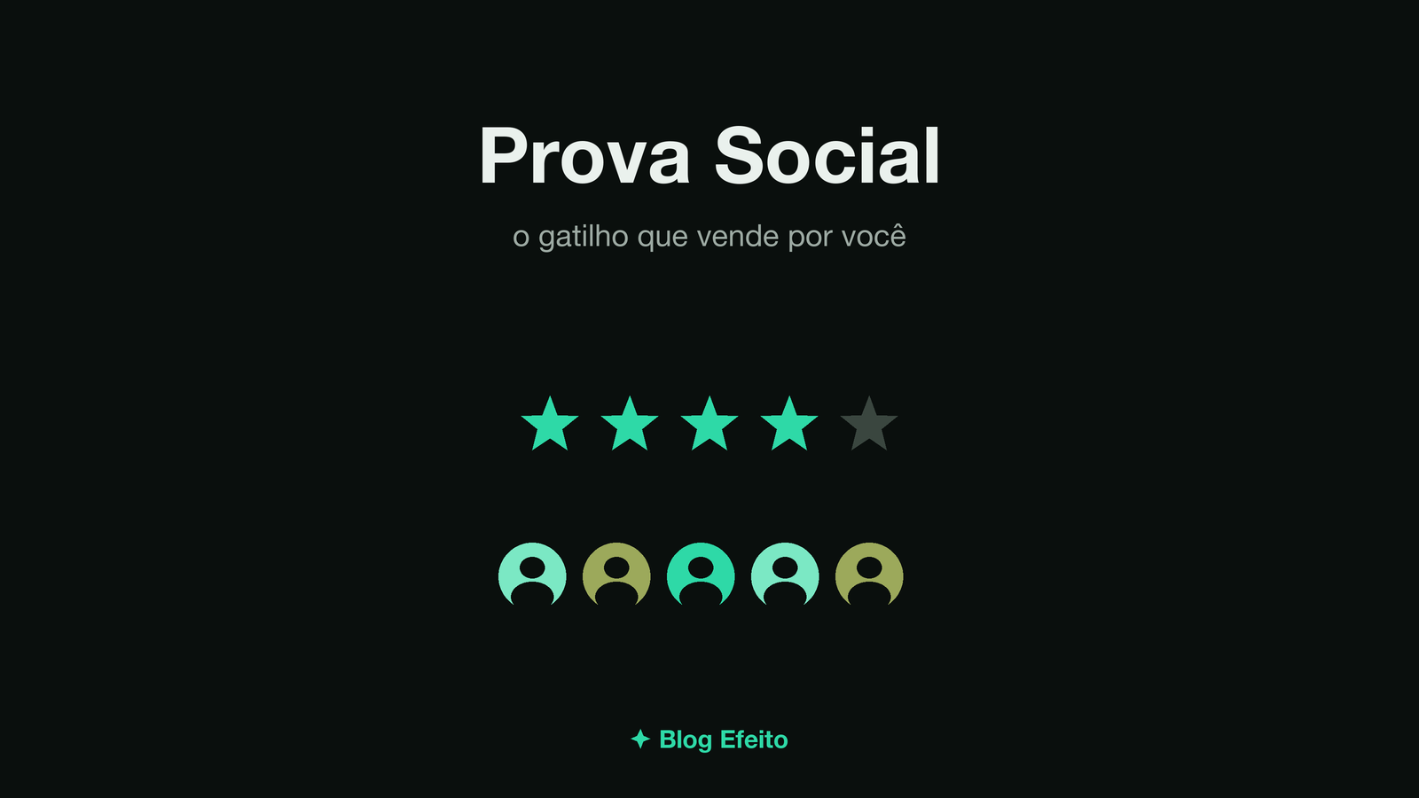 Capa do artigo Prova Social: arte abstrata em tons de verde sobre fundo escuro