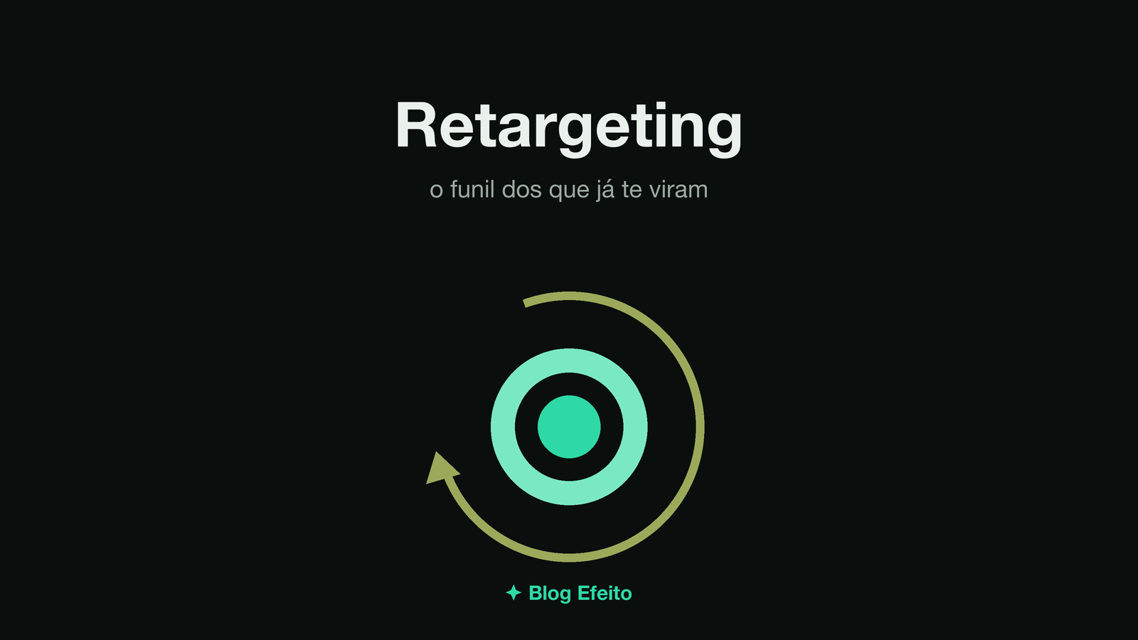 Capa do artigo Retargeting: arte abstrata em tons de verde sobre fundo escuro