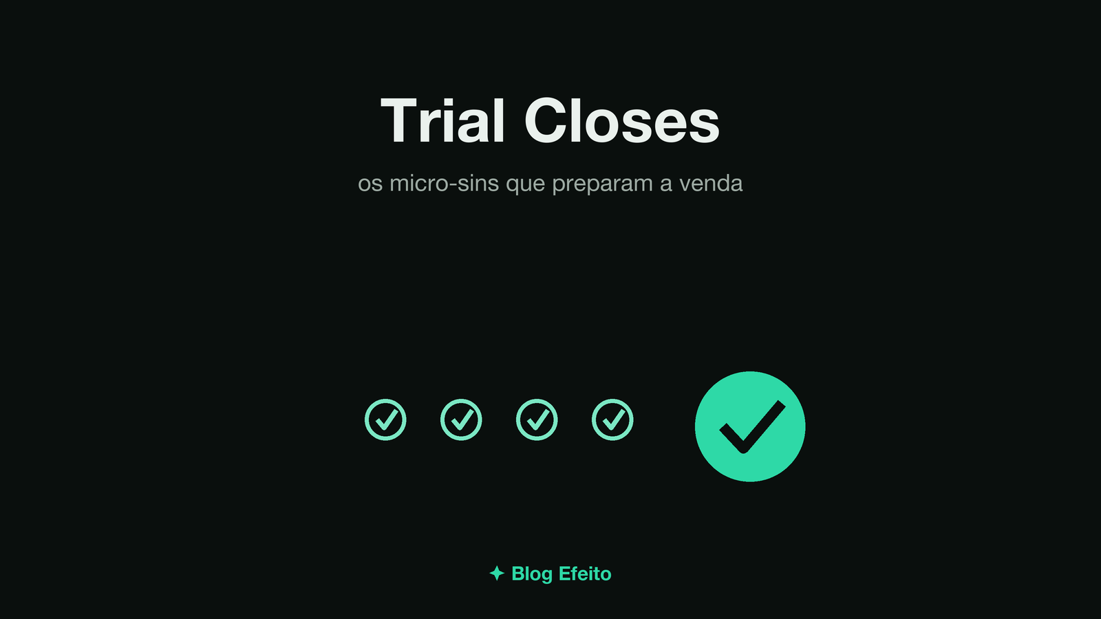 Capa do artigo Trial Closes: arte abstrata em tons de verde sobre fundo escuro